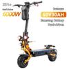 YUME X11+ EU Certifikovaná elektrická koloběžka, 6000W, Dva motory, 60V 27Ah Baterie, 11palcové pneumatiky, max. rychlost 95 km/h Tlumič řízení