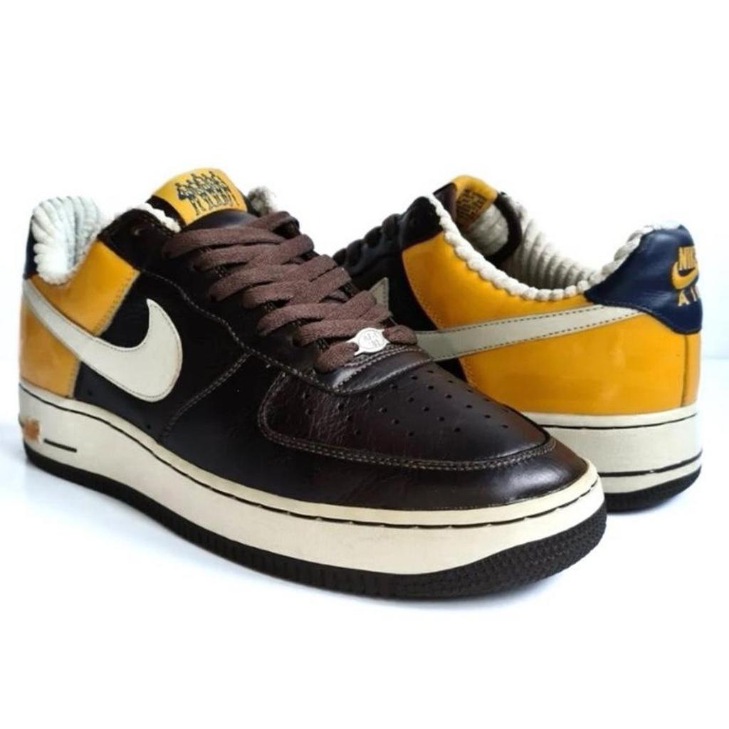 Nike Air Force 1 Premium Rens Men Sneakers Brown Brqebrn Brch-Pr-Gold-Midn-Nvy 313641-222