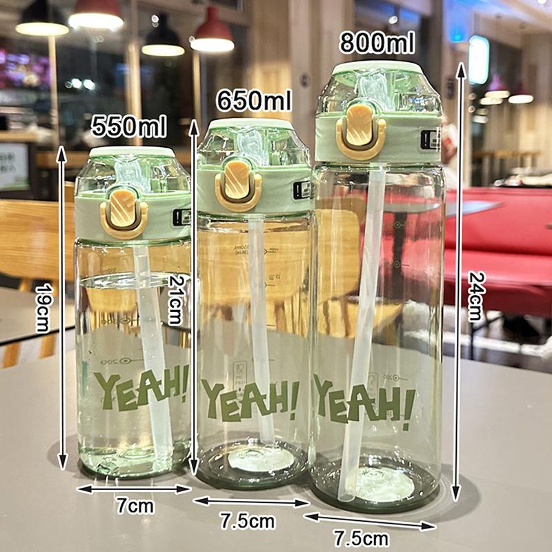 Large Capacity Summer Water Bottle Leak-Proof Portable Drinking Kettle With Sippy Handle Juice Milk Cup Sippy Cup Outdoors