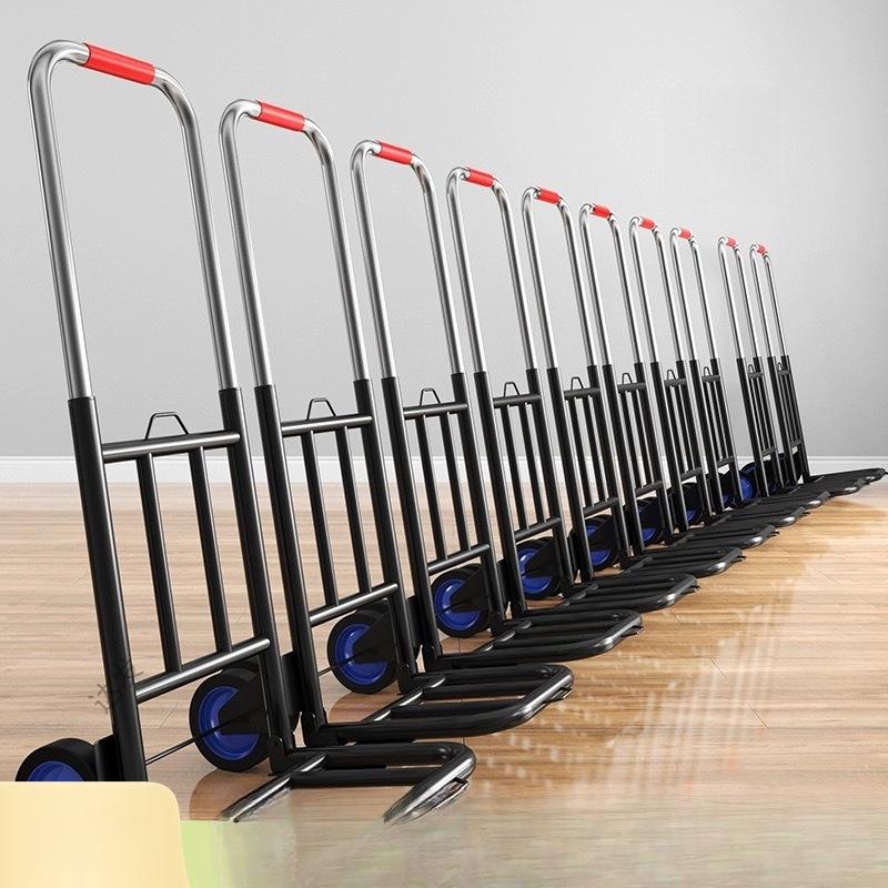 Carrinho de Mão Dobrável: Carrinho de Bagagem Portátil e com Suporte de Carga para Compras e Mercearia