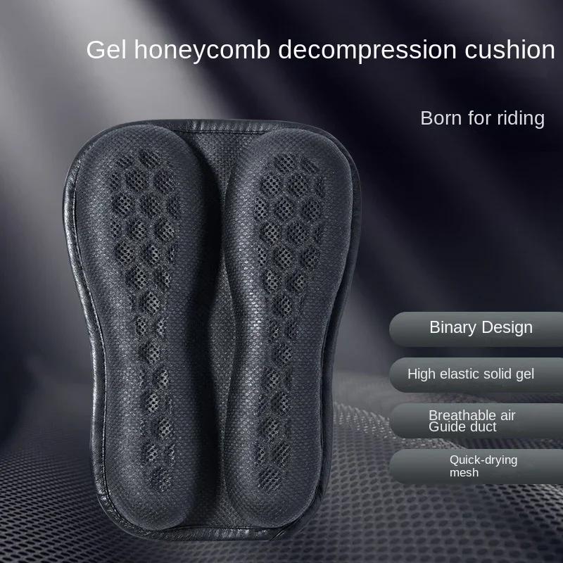 Universal Motorcycle Seat Cushion for All Seasons Elastic Memory Gel Cushions Shock-absorbing Antibacterial Seat Cushion