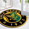 Unia Wapno Adler-Emblem Runder Teppich Polnischer Fußball Runder Boden Teppich Sportfan Wohnzimmer Schlafzimmer Heimdeko Matte