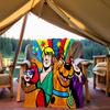 1PC Scooby-Doo Outdoor Blanket Lightweight Flannel, Soft & Warm, All-Season, Outdoor, Camping, Living Room, Office,  L1106049