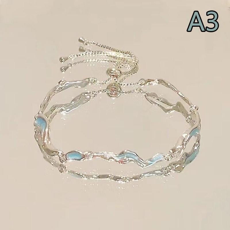 Elegant Flowers Bracelet For Women Y2K Sweet Girls Moon Cherry Blossom Bow Zircon Bracelets Luxury Designer Jewelry Gift