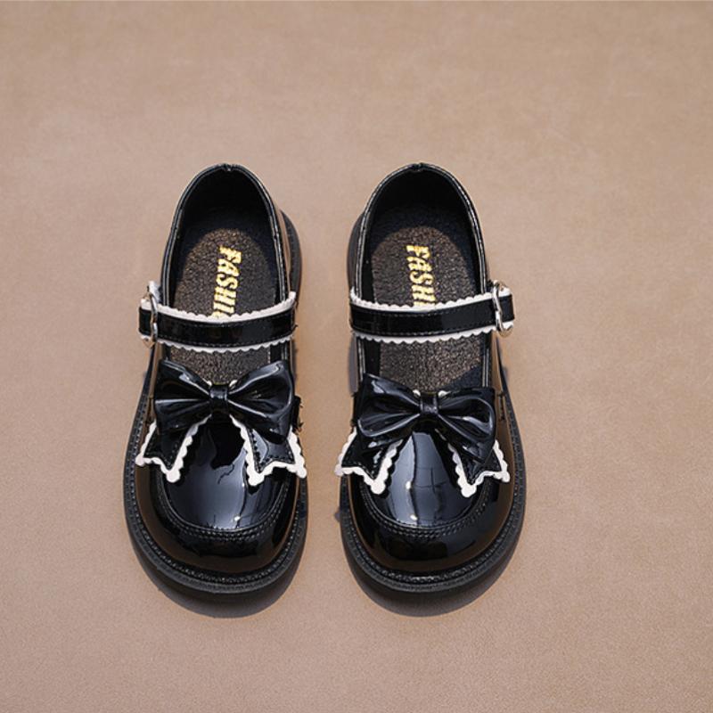 Leather Shoes, Fashionable Korean Version, British Style, Soft Soled Princess Shoes, Suitable for Elementary School Students, Performance Shoes
