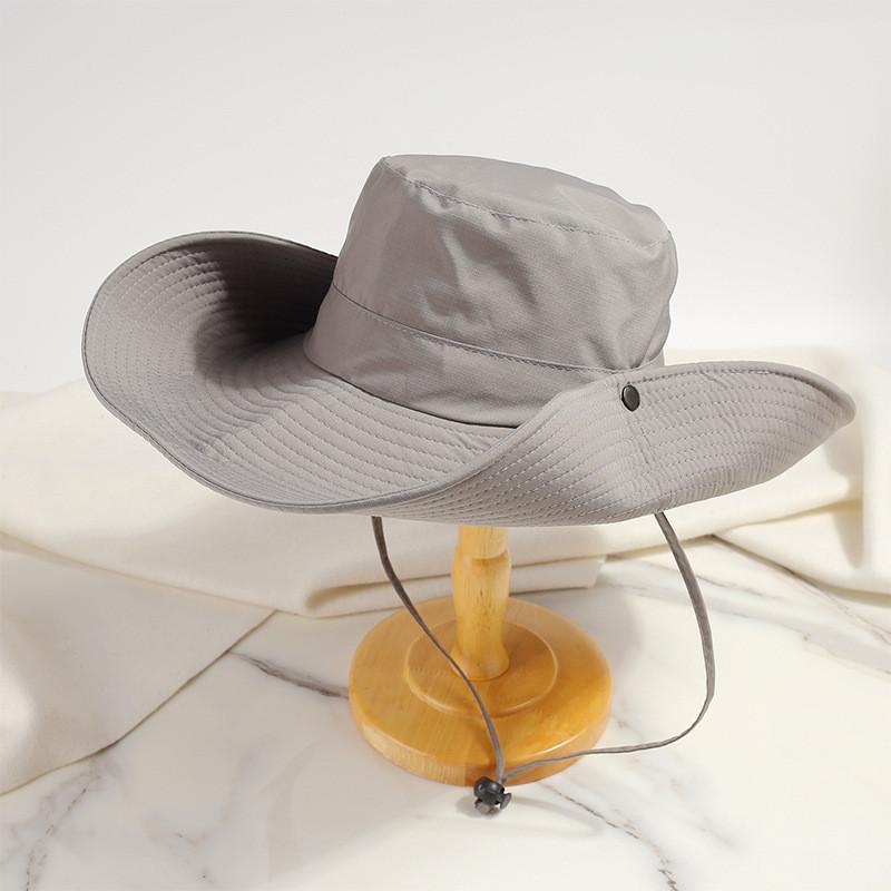 Summer Quick Dry Wide Brim Fisherman Hat With Sun Protection For Outdoor Hiking Camping
