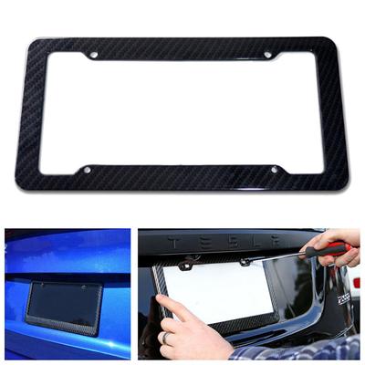 Moldura de placa de licença Modificação de placa de licença de fibra de carbono Produtos automotivos