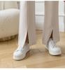 Women's Korean Style High-Waisted Flared Split Dress Pants - Spring/Summer 2026 Collection, Slimming Drapey Trousers Casual Trousers.