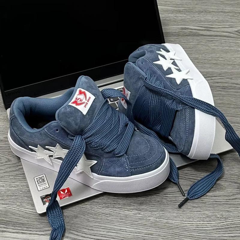Niszowe premium buty retro street z futrem typu flip dla mężczyzn i kobiet, letnie nowe odporne na zabrudzenia casualowe buty star bread dla kobiet