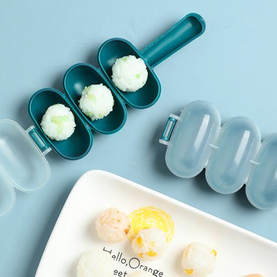 Sushi Rice Ball Mold Non-Stick Spherical Onigiri Mold Meatball Maker Easy Sushi Making Kit for Family Cooking