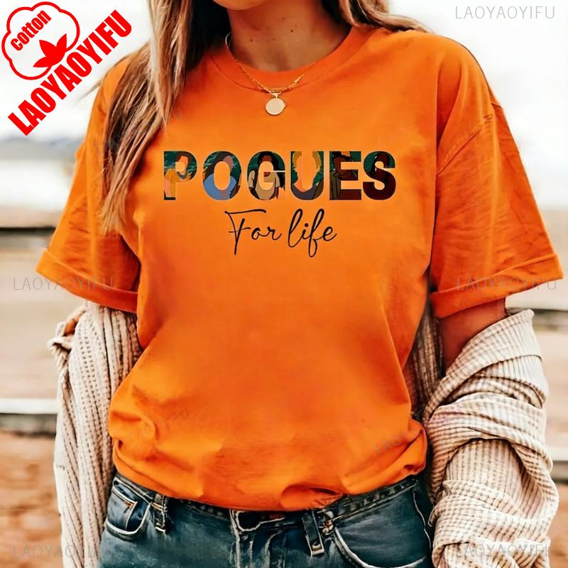 Outer Banks Pogues for Life High Quality Cotton Crewneck Casual Style Regular Short Sleeve Unisex Fashion Printed Tshirt Tops