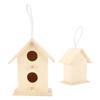 Innovative Wooden Birdhouse Natural and Safe DIY Wooden Small Birdhouse DecorationDouble Layer Two