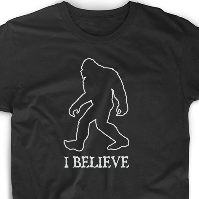 I Believe Sasquatch T Shirt Bigfoot Squatchin Yhetti Big Foot Funny Yeti Tee 4XL