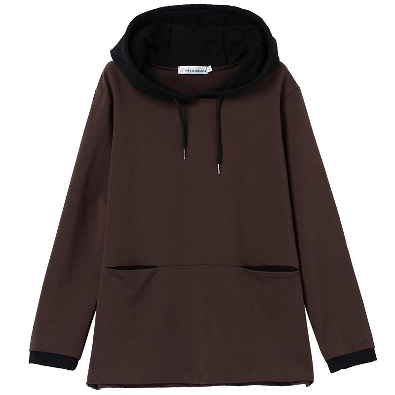 Women's Plus Size Velvet Hooded Sweatshirt - 2025 Autumn/Winter Mid-Aged & Sister Collection