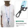 Trendy Blue Crossbody Phone Lanyard with Adjustable Single-Side Release - Anti-Lost and Stylish Hands-Free Accessory.