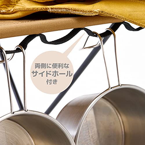 Kompakter Klapptisch Leicht Camping Outdoor 40 x 60cm Tragfähigkeit 35kg FAL.CO (Falko) (khaki)