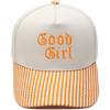 Good Girl Truck Driver Hat Embroidery Vintage Leopard Print Color Matching Baseball Cap European and American Men's Casual
