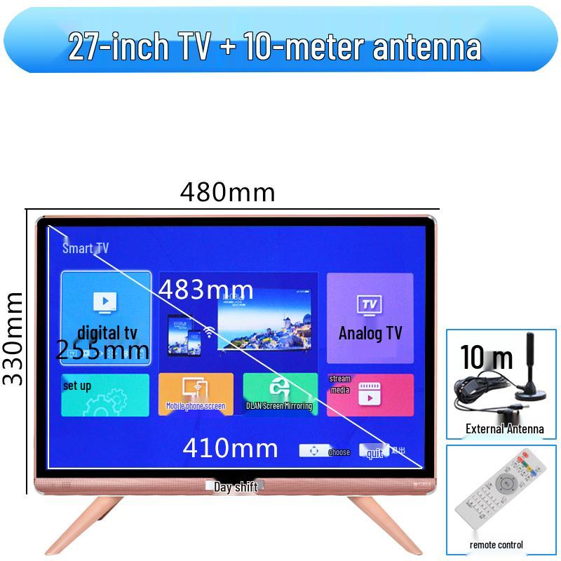 Compact Wireless Digital TV with WiFi and Terrestrial Signal for Seniors - Perfect for Watching Shows, Singing, and Square Dancing