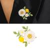 Practical Sturdy Alloy Brooch Decoration with Pearls and Daisies Special Gifts for Mothers Wives or Friend Daily Use