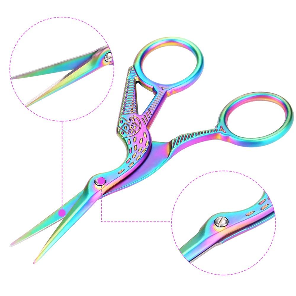 Stainless Steel Embroidery Scissors Curved Design Sewing Scissors Dressmaker Shears  For Sewing