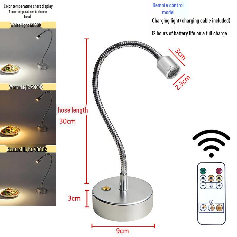 Remote-Controlled Long-Life Charging Spotlights for Jewelry Display Cases