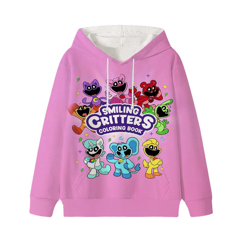 

Дитячі толстовки Smiling Critters Catnap Dogday для хлопчиків і дівчаток, мультяшні аніме світшоти, топи, дитячі повсякденні пуловери, верхній одяг, судадера 120 чорний