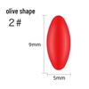 Silicone Olive-Shaped Fluorescent Fishing Float Tail Magnifier Bean