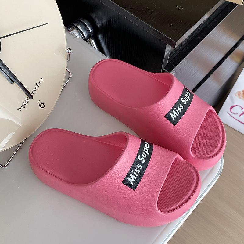 Fashion 7.5cm Fashion Summer Eva Slippers Summer Women Thick Soles Non-slip Home Indoor Outdoor Couple Slippers Bath Flip Flops