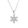 S925 Sterling Silver Snowflake Necklace - Full Diamond Christmas Pendant
