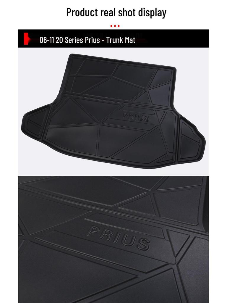 Waterproof 3D Trunk Mat for 06-23 Prius 50 Series - TPE Rear Trunk Mat