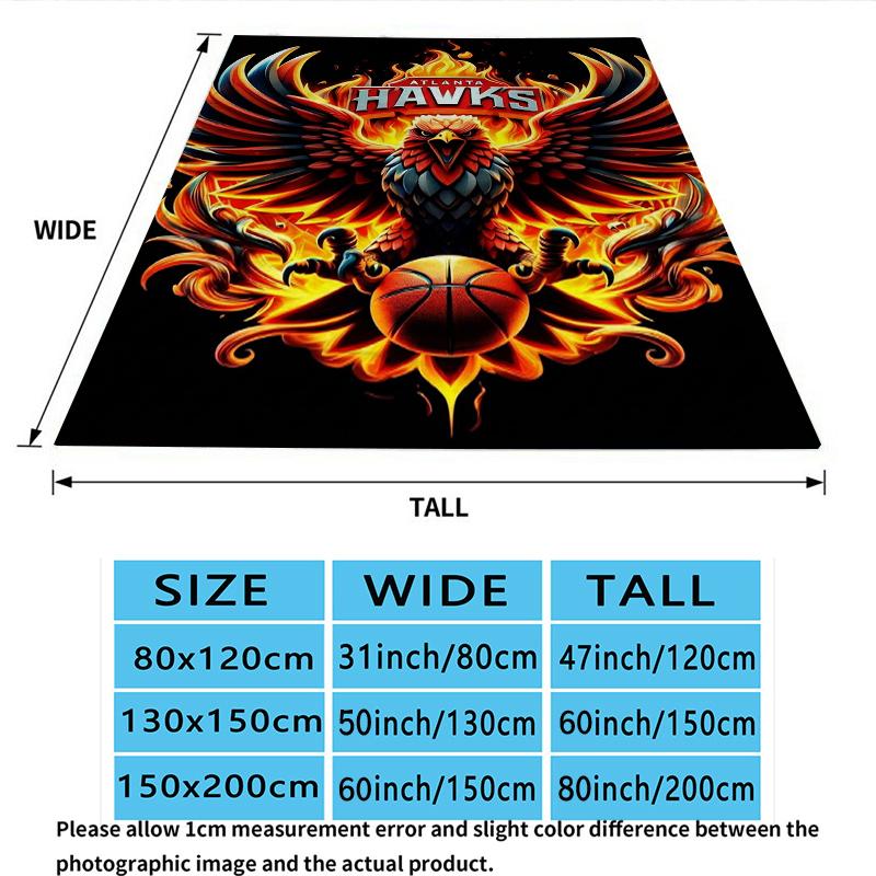 Hawthorn Football Club Print Flannel Blanket, High quality Comfortable for All Seasons, Home Decor, Warmth and Comfort, Perfect for Christmas Gifts