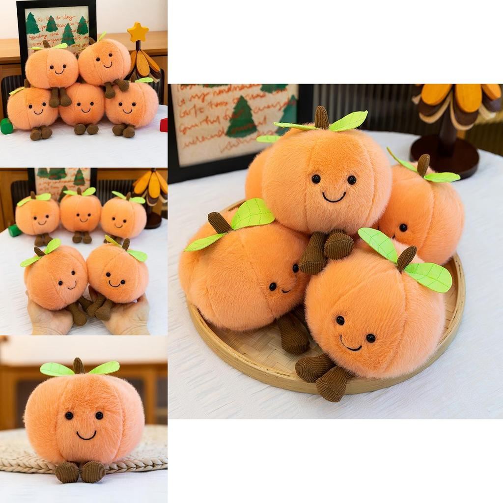 Peach Plush Toy Soft Stuffed Animal Kids Cartoon Character Gift For Children