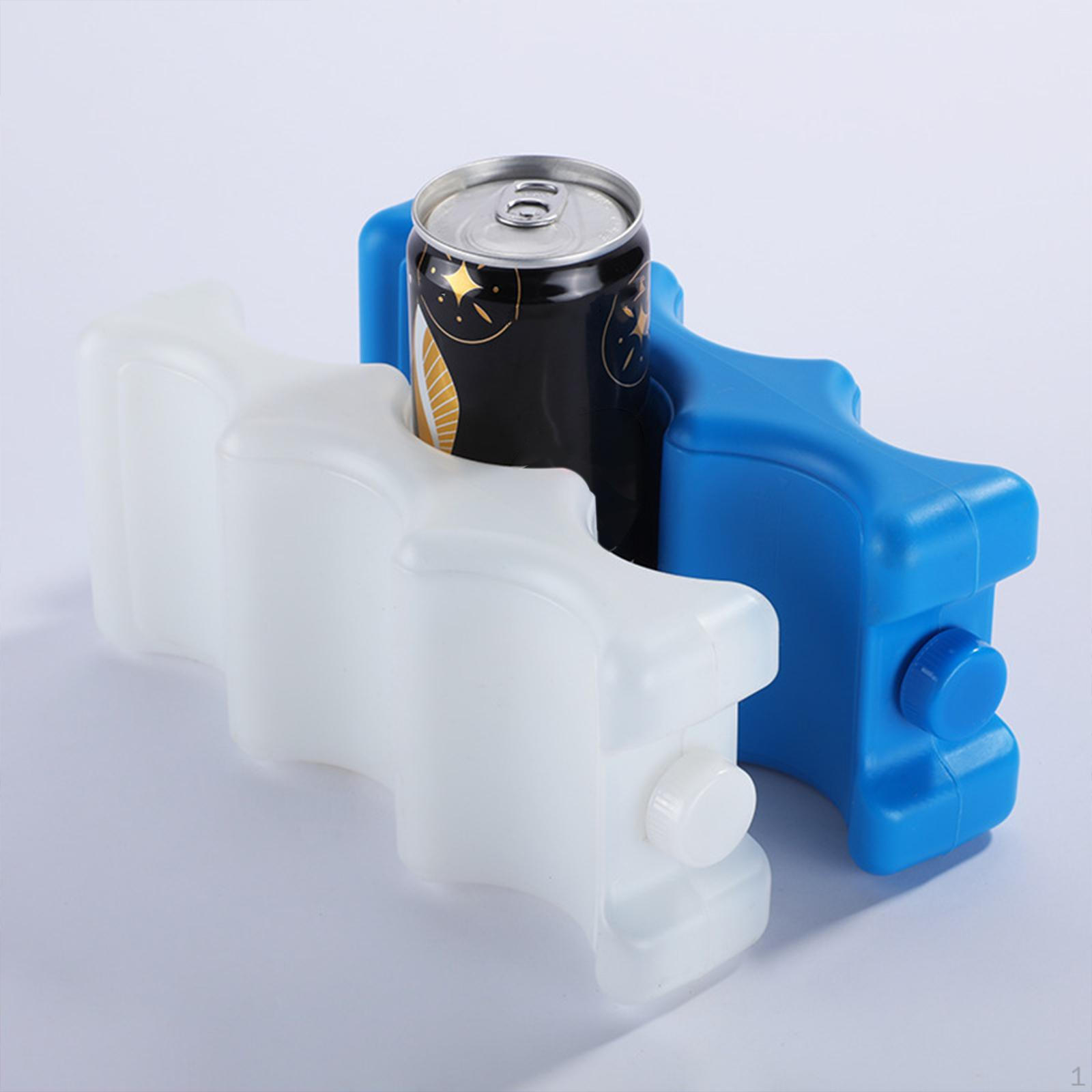 

5 блоков льда для хранения еды и напитков, пакет для заморозки 600 мл, Wave Box, для путешествий, пеших прогулок синий