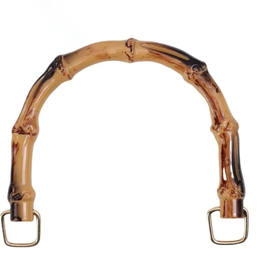 DIY Gebogener Bambus Handtaschengriff Kunststoff Retro Taschengiff Handhebel Verbinderschnalle Taschenteile & Zubehör