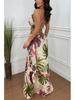 2026 Spring/Summer Women's Floral Split Dress - European & American INS Style for Vacations and Parties