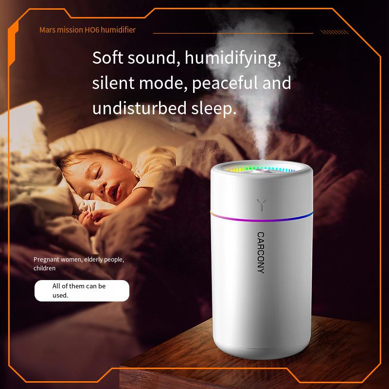 280ML Air Humidifier Large Fog Volume Colorful Atmosphere Light Silent Aroma Diffuser Essential Oils Aromatherapy for Home Car