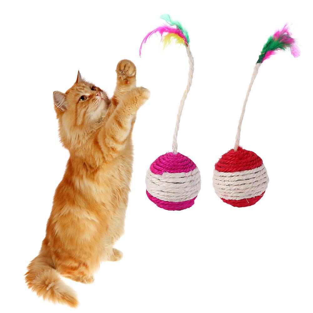 Scratching Cat Interactive Toys Playing Sisal Molar Ball Chew Ball Cat Scratching Ball Cat Balls