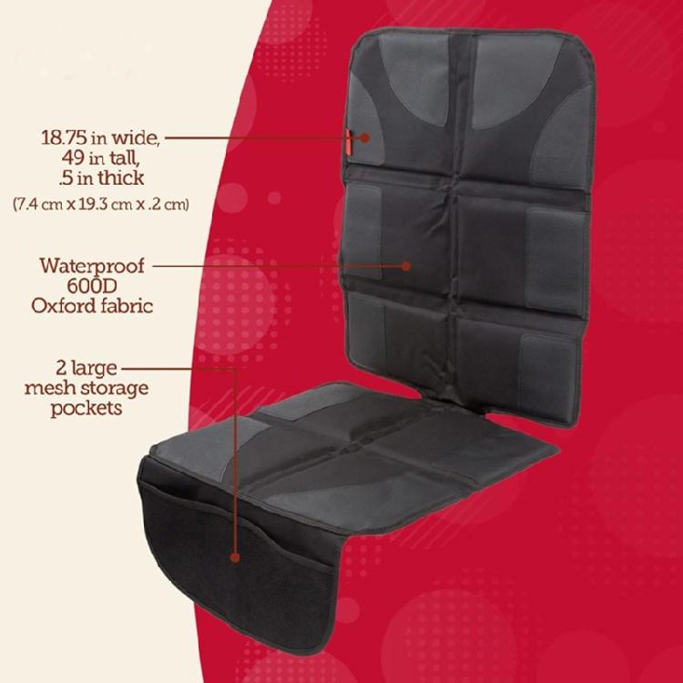 Thick Padded Car Seat Covers Waterproof Oxford Materials Nonslip Backing With Storage Pockets Protection For Child Seat