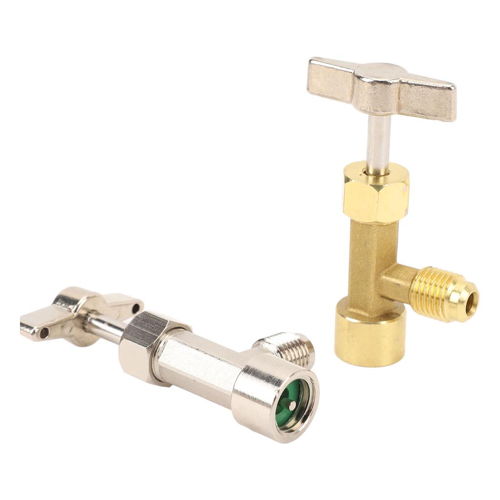 R134A Can Tap Self Sealing Puncture Style Refrigerant Can Tap with Valve Core Removal Tool for Automotive Air