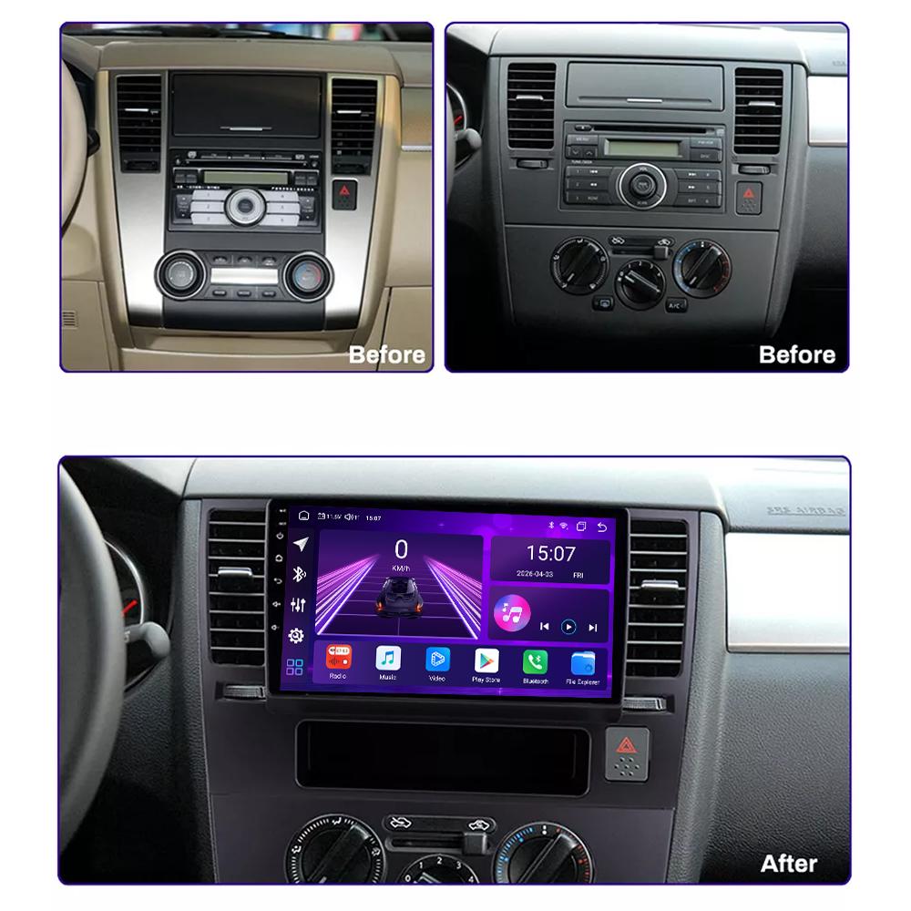 Android Car-Play Car Radio For Nissan Tiida C11 2004-2013 Multimedia Player Head Unit Stereo GPS Navigation BT WIFI,8 CORE ,2+32GB
