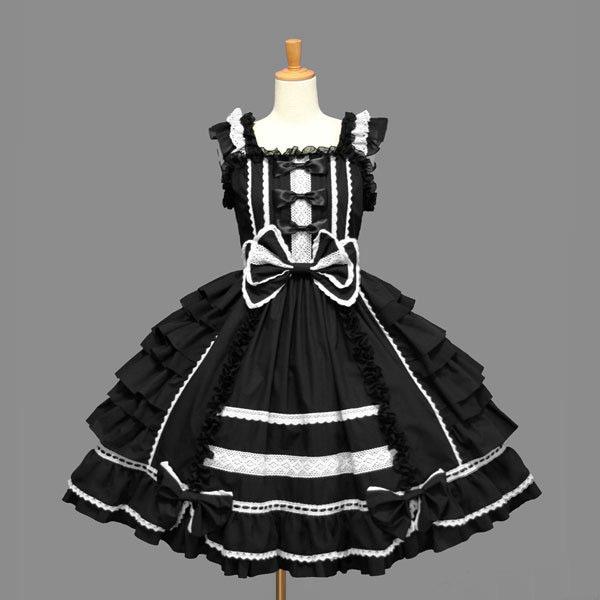 Court Style Lolita Princess Lace Bow Cosplay Dress