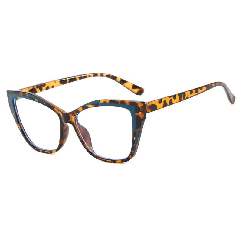 Trendy Cat Eye TR90 Photochromic Reading Glasses for Women Anti Blue Light Hyperopia Prescription Eyewear Color Matching Frame