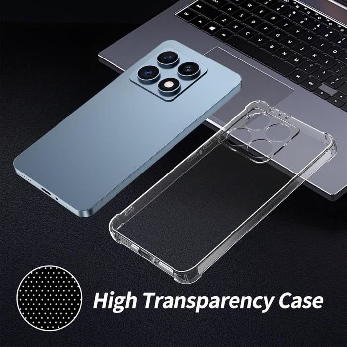 Case for Xiaomi 14T - Transparent Shockproof Silicone Protection + 2 Tempered Glasses