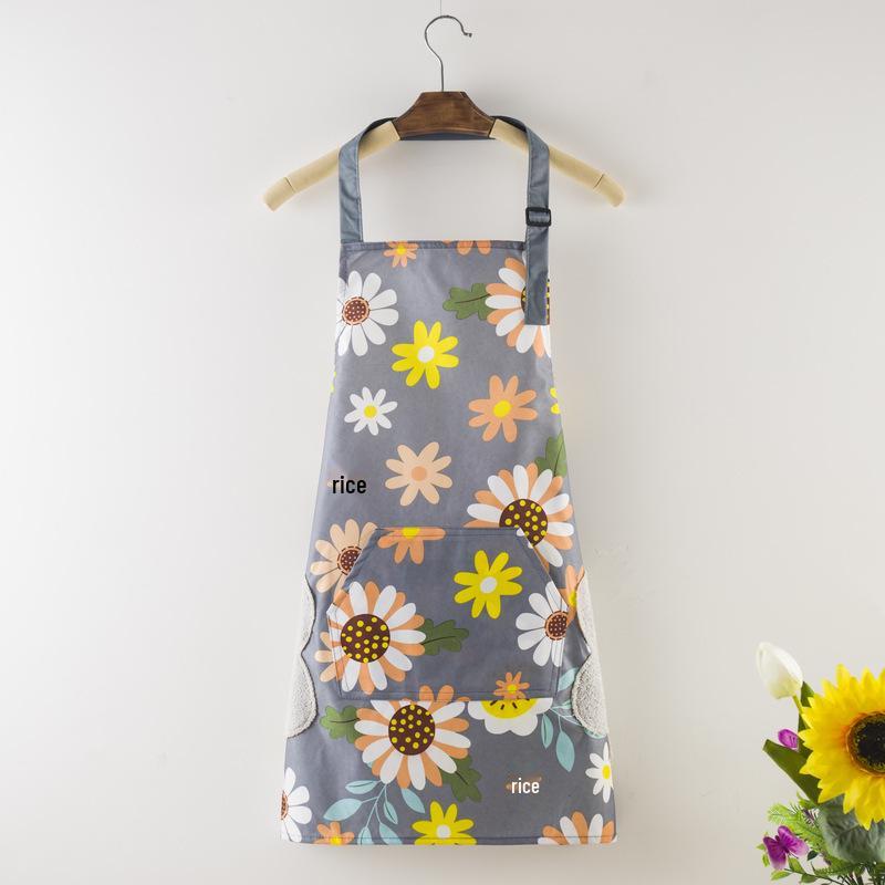Wodoodporny damski fartuch roboczy z nadrukiem - Plamoodporny, Styl halterowy, Możliwość personalizacji (2025)