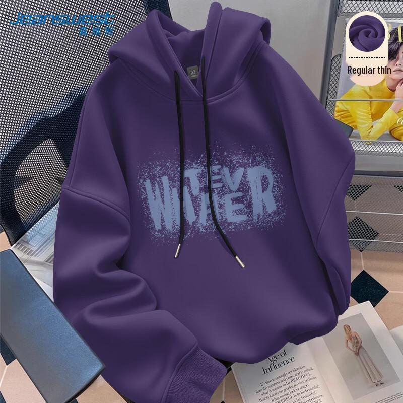 Мужская толстовка с капюшоном и принтом логотипа Jeanswest, тяжелый хлопок 3XL