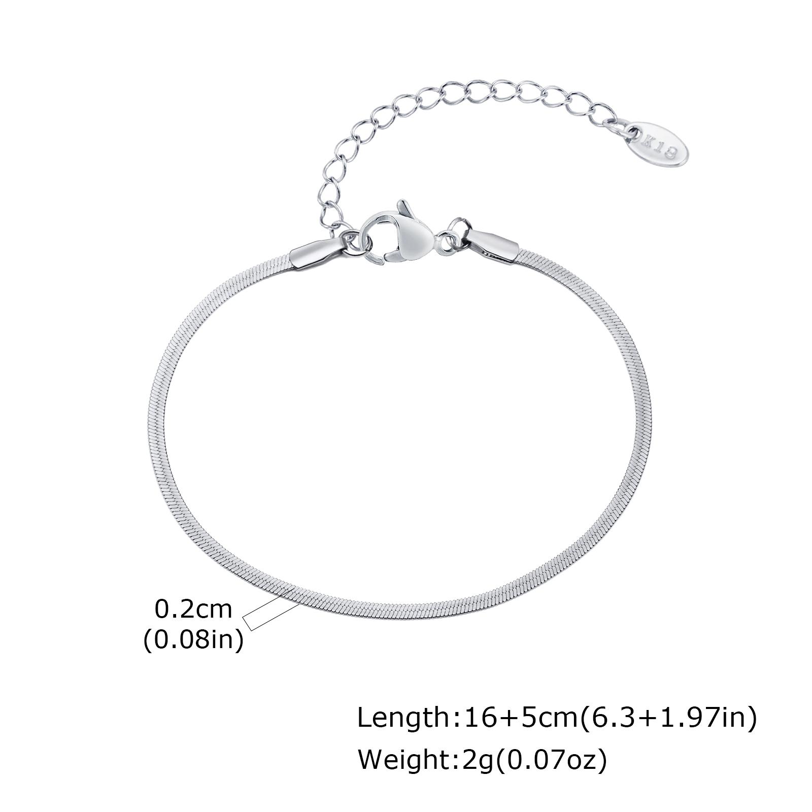

2/3/4/5/6mm Stainless Steel Snake Chain Bracelet for Women,Gold Plated Non-fading Adjustable Bracelet,Waterproof Fashion Jewelry