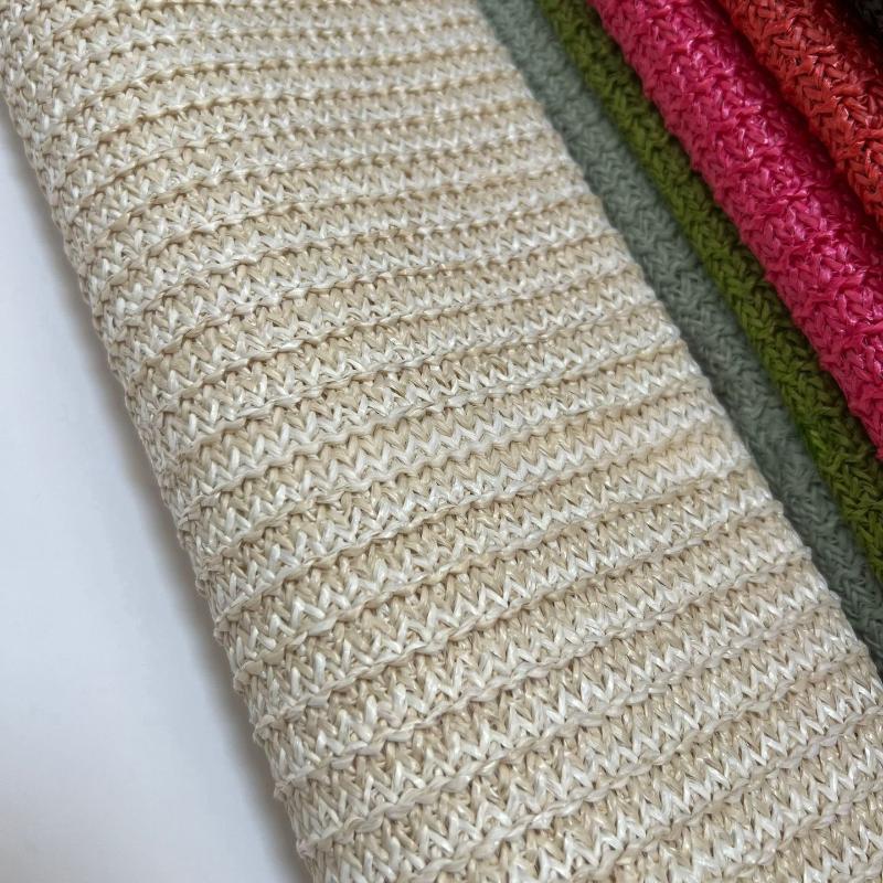 1 Yard PP Raffia Woven Fabric Breathable Eco-Friendly PP Straw Hand Knit Material Handmade DIY Beach Straw Hand Bag Material