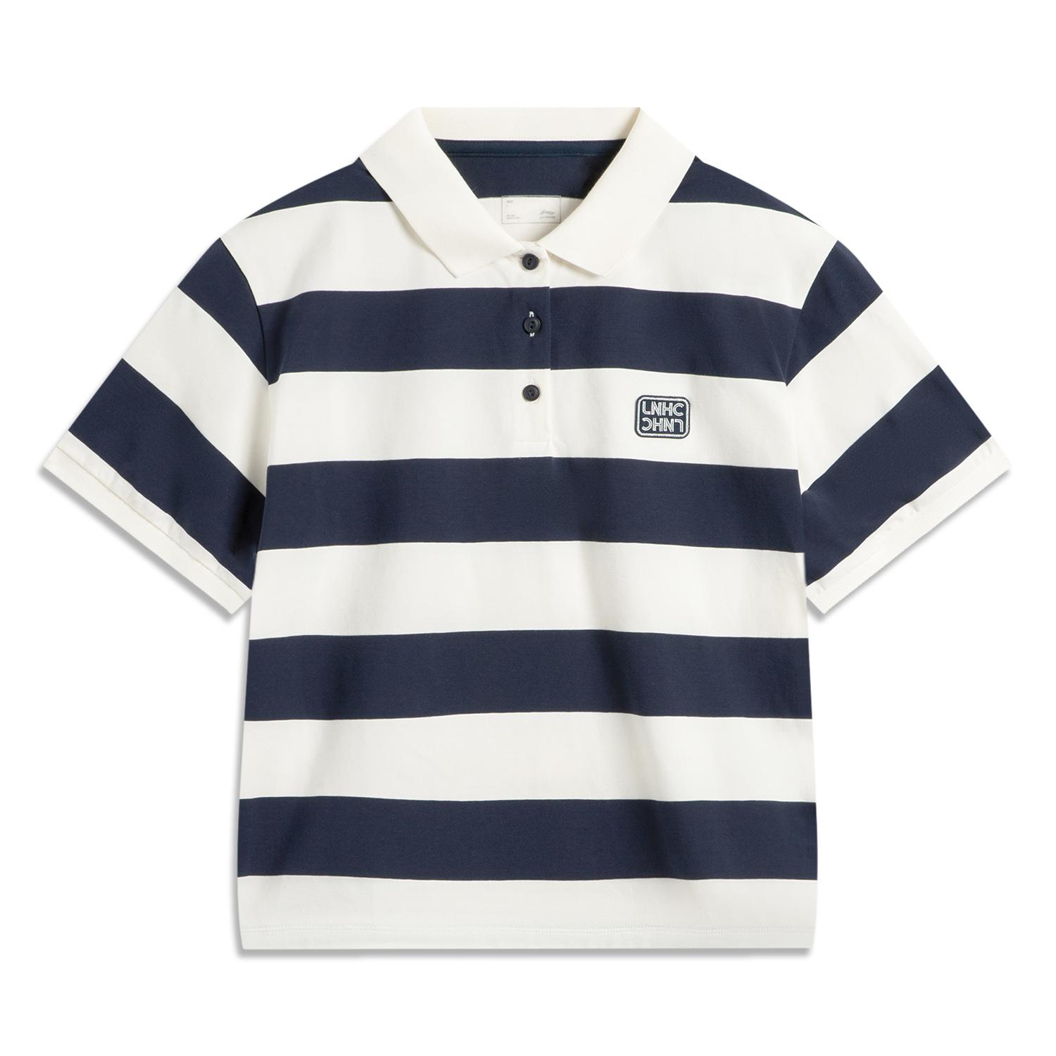 

Li Ning Серия Спортивный Стиль Жизни Хай Стрит Американский Винтаж Удобная Повседневная Простая Свободная Футболка-поло с Коротким Рукавом Женские топы Молочно-белый APLV164-2 XL