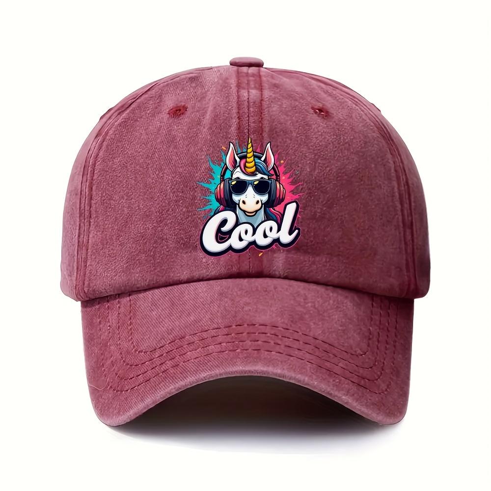 

Крутая бейсболка с принтом единорога из полиэстера, регулируемая, с застежкой snapback, повседневная, для улицы, для подростков и взрослых One Size