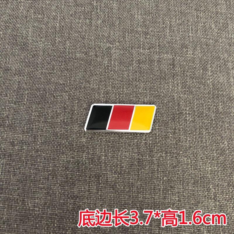 Car Steering Wheel Flag Stickers - Germany, France, Italy, Russia, Uk - Aluminum Emblem Body Decoration